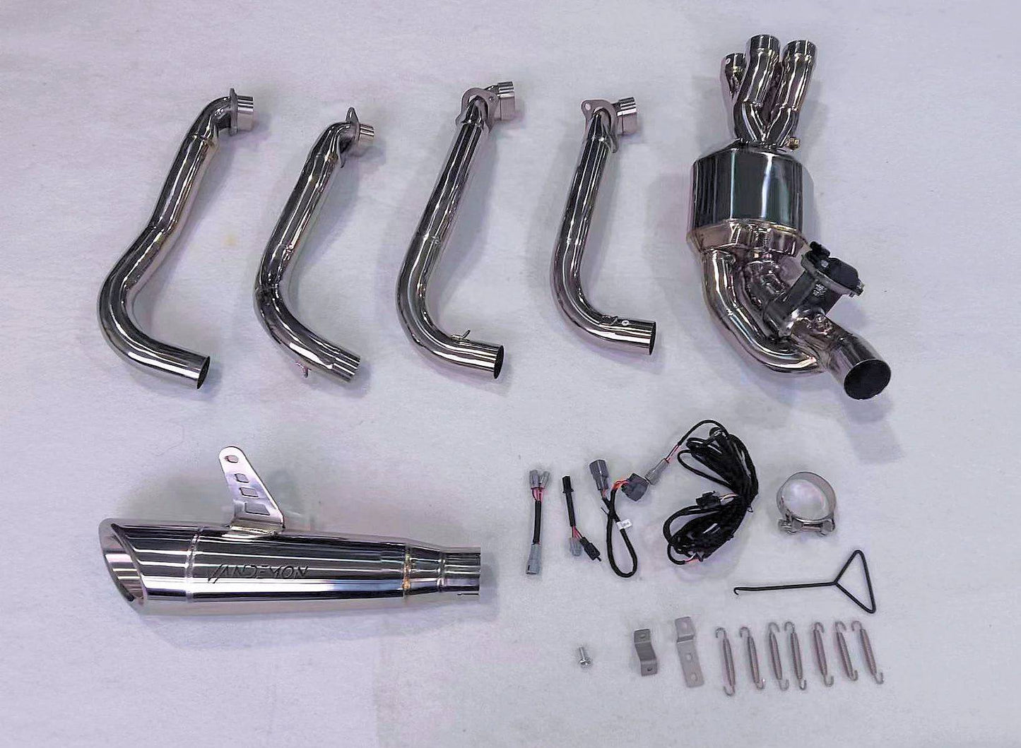 Vandemon Bimodal Stealth Polished Titanium Exhaust System Kawasaki H2 H2R 2015-24