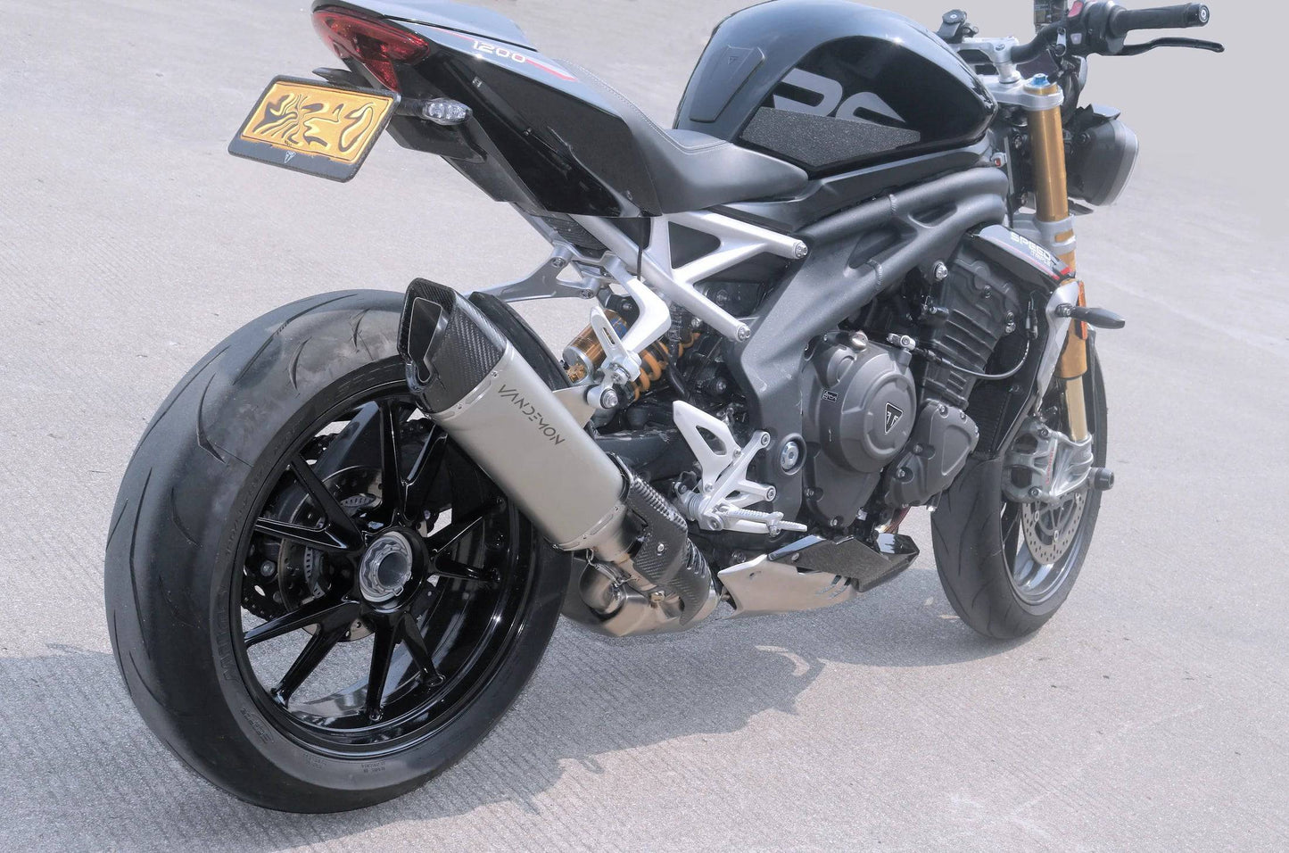 Vandemon Bimodal Titanium Stealth Slip-On Muffler Triumph Speed Triple 1200RS & RR 2021-2024