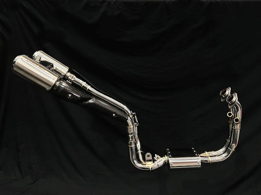 Vandemon Stainless Steel / Titanium High Mount Exhaust System CFMOTO 450SR-S 2023-on