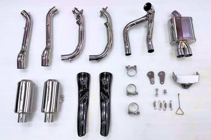 Vandemon Stainless Steel / Titanium High Mount Exhaust System CFMOTO 450SR & SS