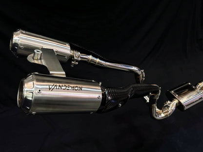 Vandemon Stainless Steel / Titanium High Mount Exhaust System CFMOTO 450SR & SS