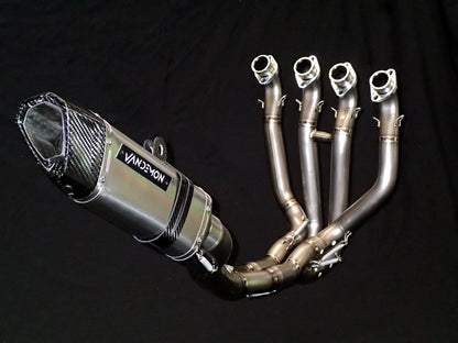 Vandemon Titanium Exhaust & Carbon Fibre Muffler Kawasaki ZX10R & ZX10RR 2011-2024