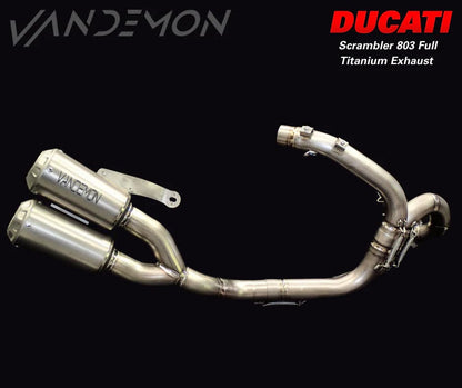 Vandemon Titanium Exhaust Ducati Scrambler & Cafe Racer 803cc 2015-2020