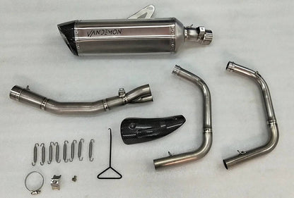 Vandemon Titanium Exhaust System Kawasaki Z400 & Ninja 400 2018-2024