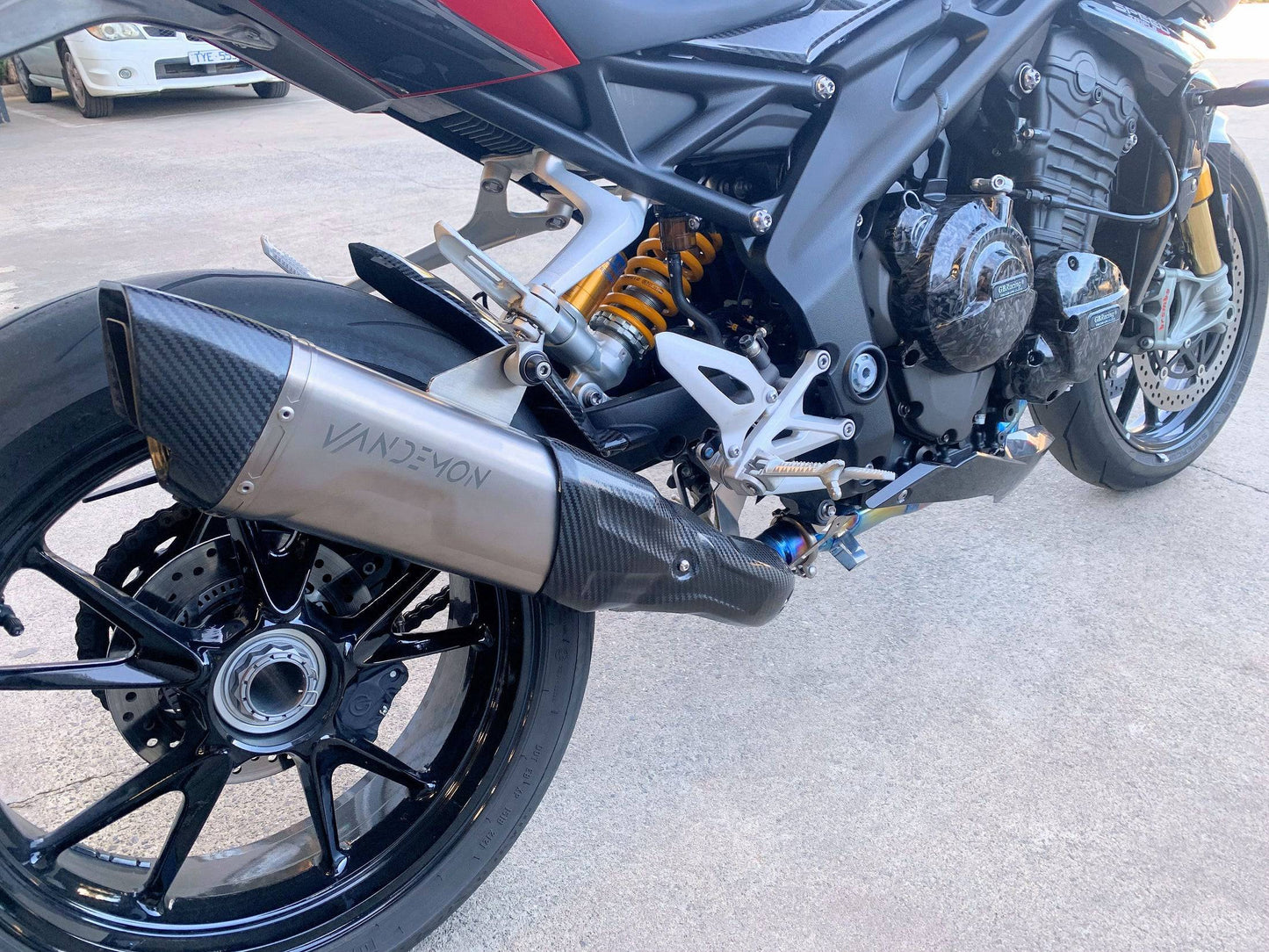 Vandemon Titanium Full Exhaust System Triumph Speed Triple 1200 RS & RR