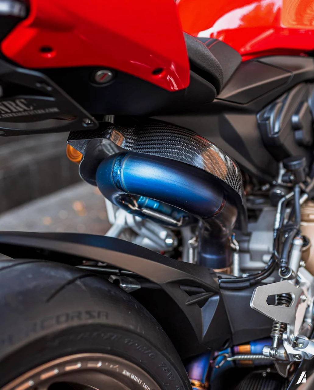 Vandemon Titanium Low Mount Exhaust System Ducati V2 Panigale & Streetfighter 2019-2024 - Adventure Parts