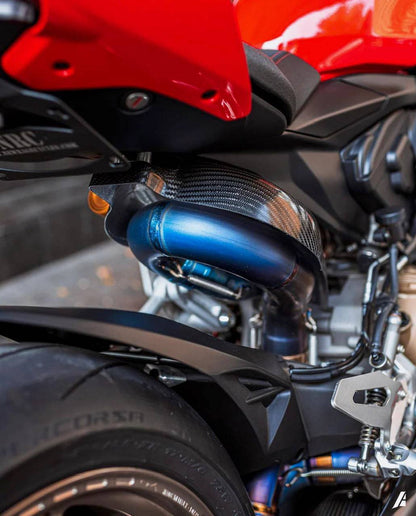 Vandemon Titanium Low Mount Exhaust System Ducati V2 Panigale & Streetfighter 2019-2024 - Adventure Parts