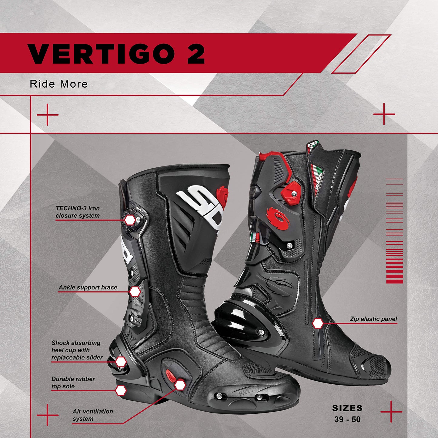 SIDI Vertigo 2 Motorcycle Boots - Adventure Parts