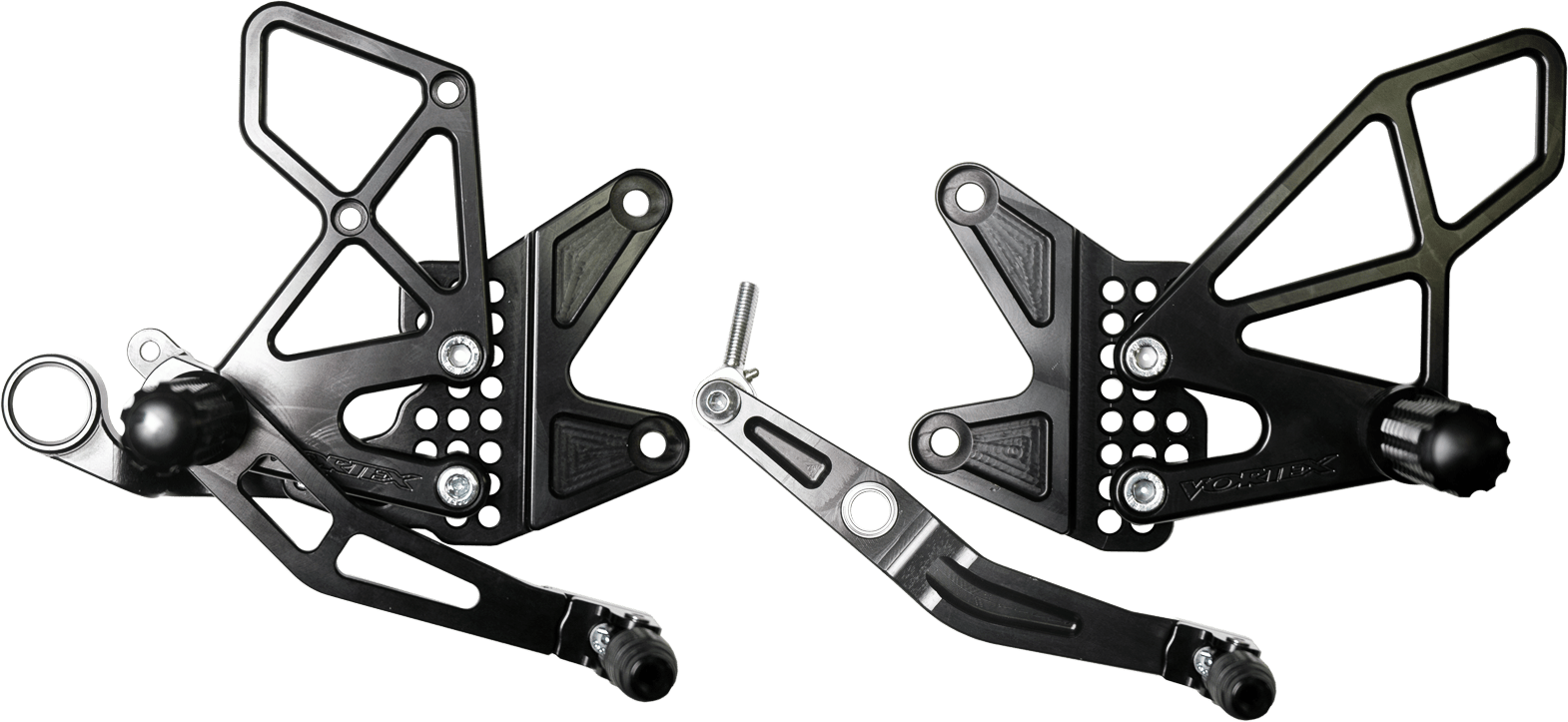 R6 Vortex Vortex Racing V3 2.0 Rearsets Yamaha YZF-R6 2006-2023 - Black ...