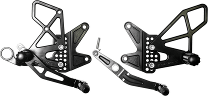 Vortex Racing V3 2.0 Rearsets Yamaha YZF-R6 2006-2023 - Black