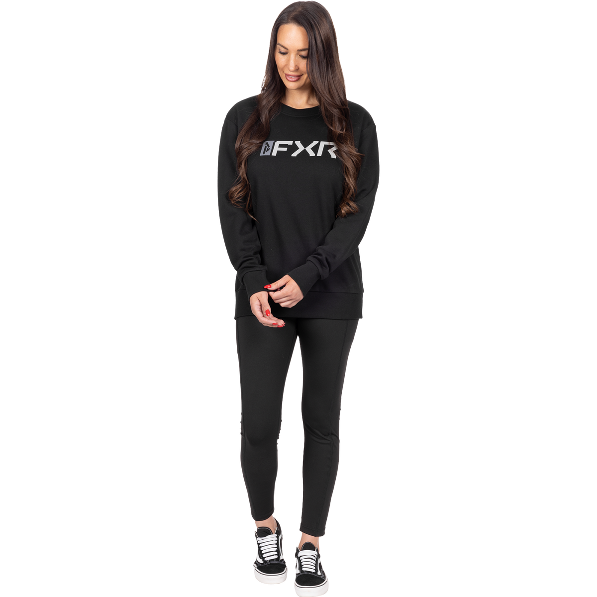 FXR Women's Mitered Cotton Crewneck Sweatshirt