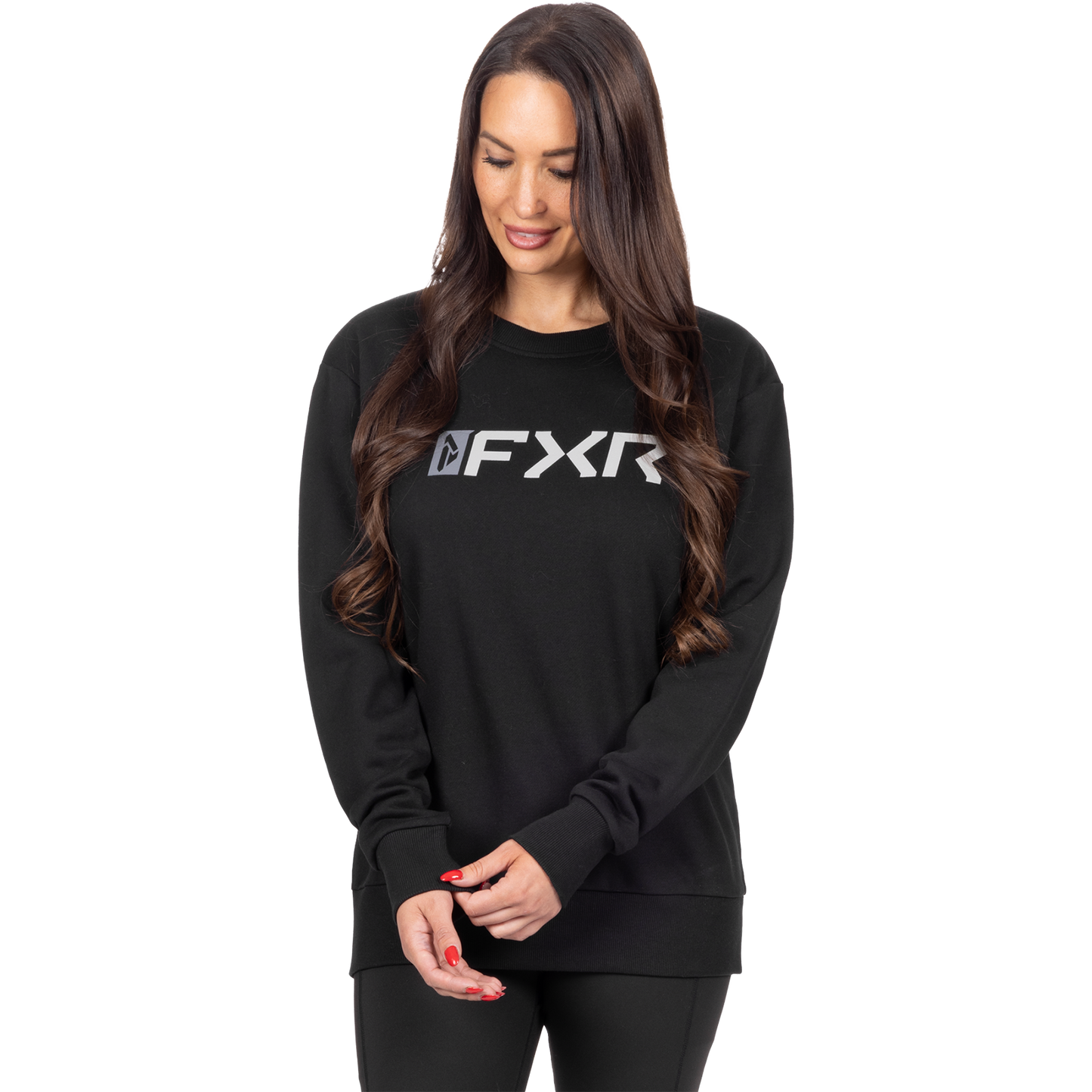 FXR Women's Mitered Cotton Crewneck Sweatshirt