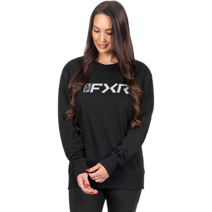 FXR Women's Mitered Cotton Crewneck Sweatshirt