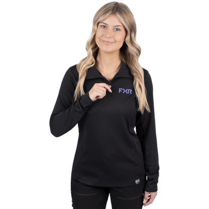 FXR Women's Pilot UPF 1/4 Zip Longsleeve