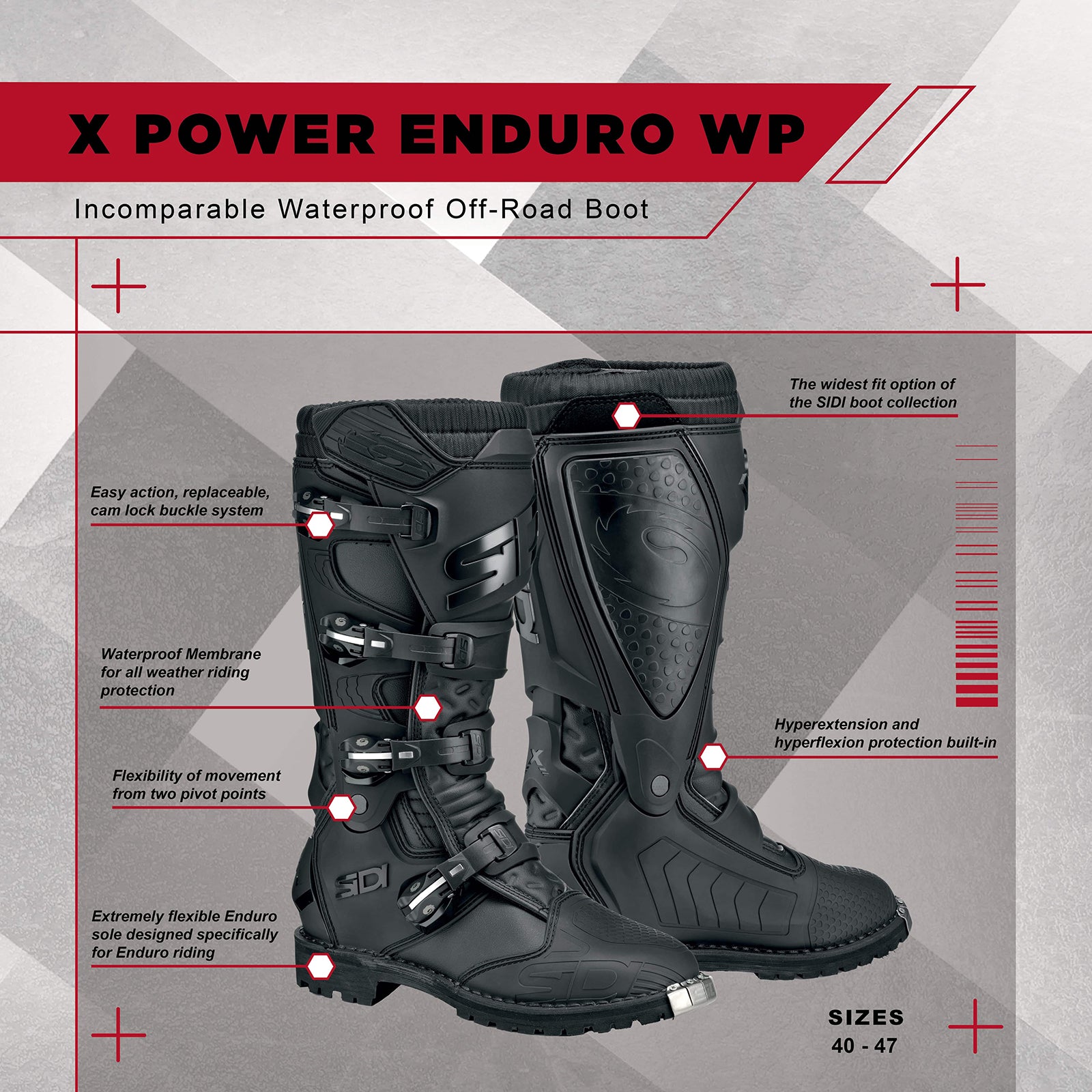 SIDI X Power Enduro WP Motorcycle Boots - Adventure Parts