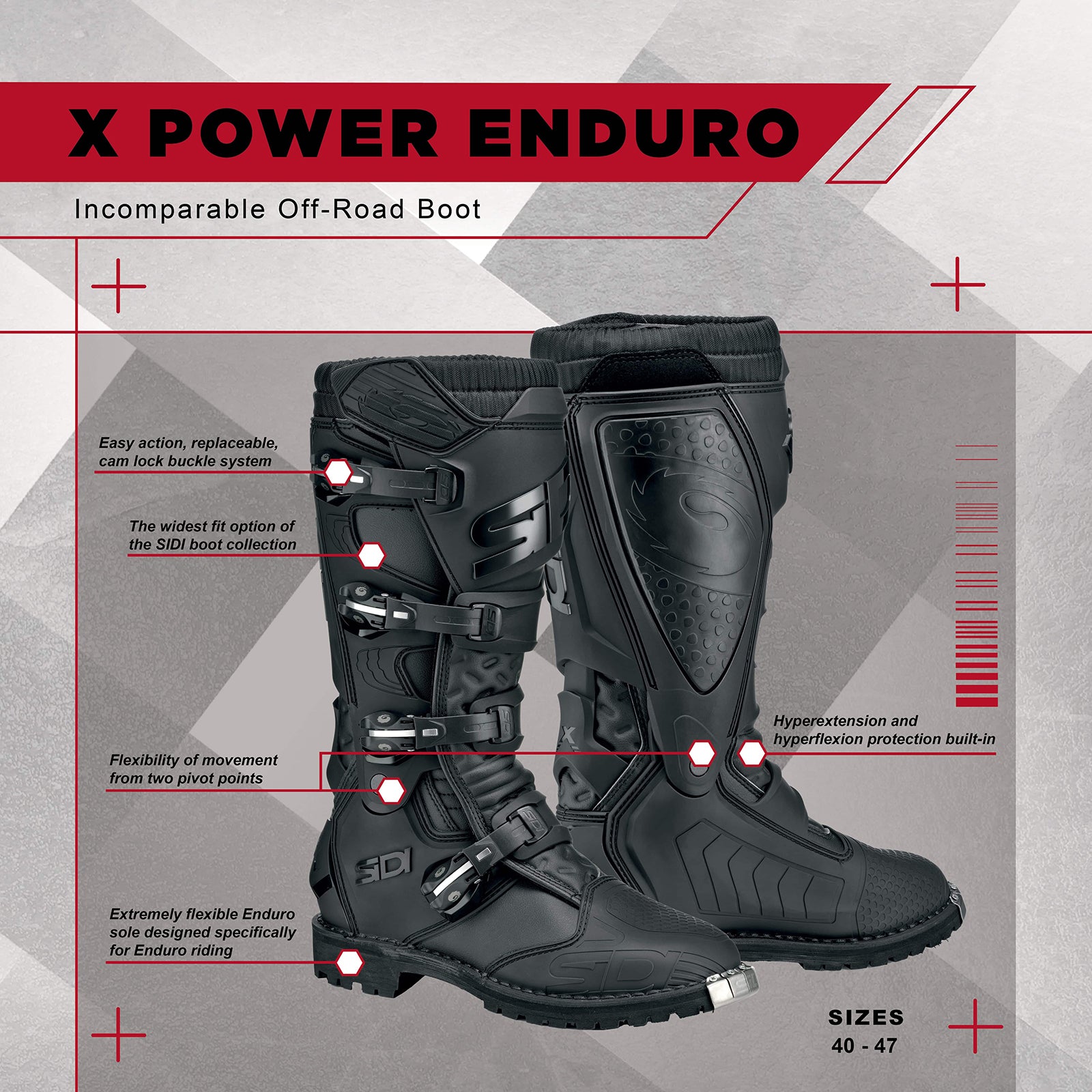 SIDI X Power Enduro Motorcycle Boots - Adventure Parts