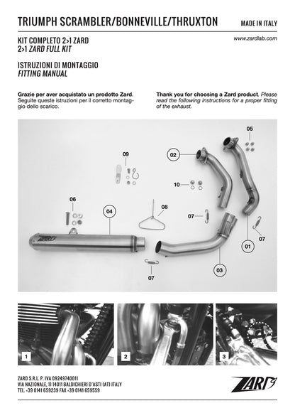 ZARD Carburetor "Cross" Full Kit Triumph Thruxton 900 2001-2007